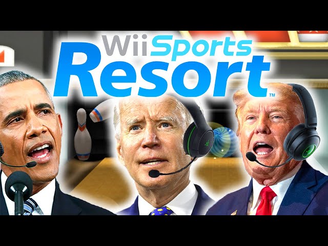 US Presidents Play Wii Sports Resort Bowling 3