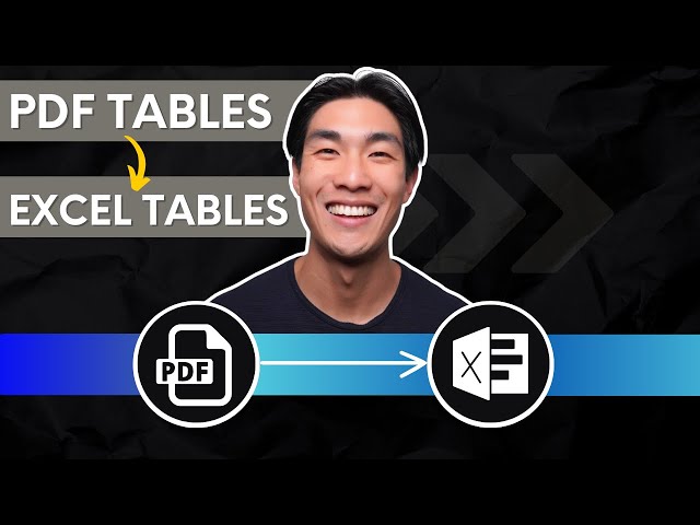 CONVERT PDF TABLES TO EXCEL TABLES