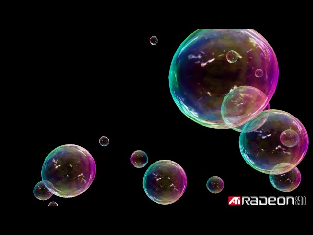 Bubbles ATI Radeon 8500 Screen Saver Tech Demo real 8500 4K