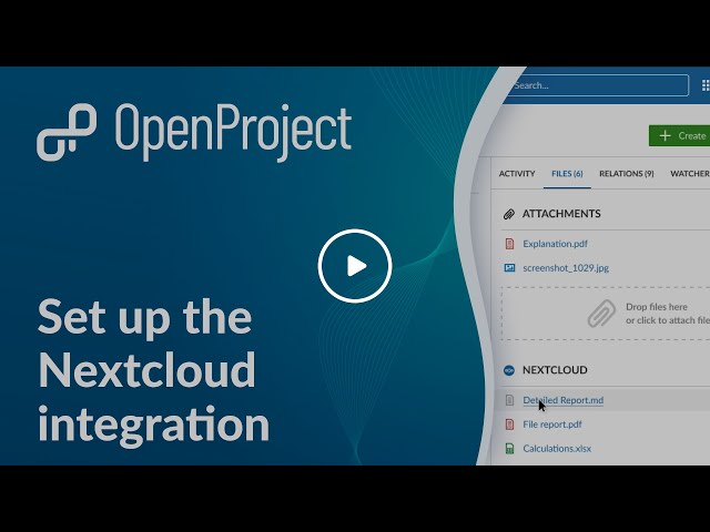 OpenProject Nextcloud Integration Set up