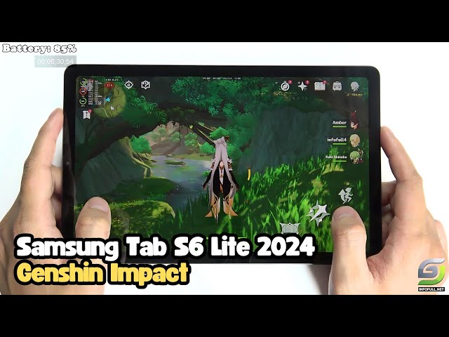 Samsung Tab S6 Lite 2024 test game Genshin Impact Max Graphics