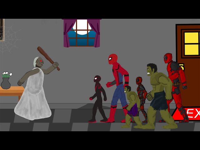 Spider Man Miles Morales vs Hulk, Deadpool Funny Animations - Drawing Cartoons 2