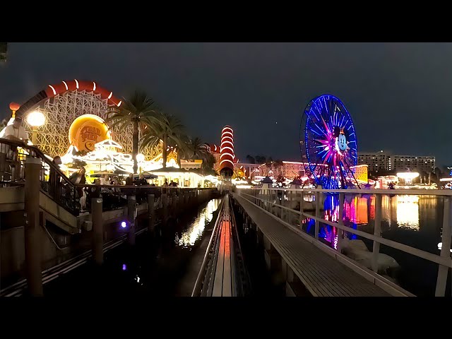 Let's Ride Incredicoaster Roller Coaster at Night! Disney California Adventure! Disneyland Resort!