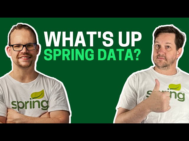 Josh Long  (@coffeesoftware ) & Greg Turnquist discussing Spring Data at SpringOne 2023