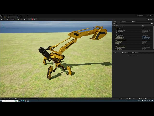 Unreal Engine 5.3.2 | Tutorial | Upcoming Procedural Animating Excavator Robot
