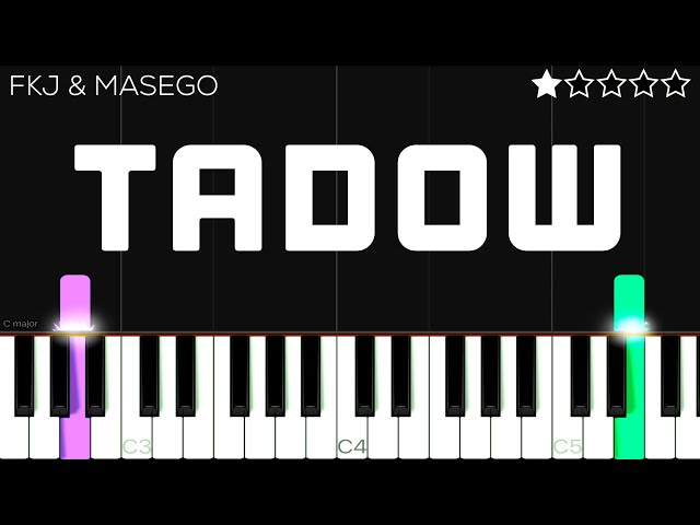 FKJ & Masego - Tadow | EASY Piano Tutorial