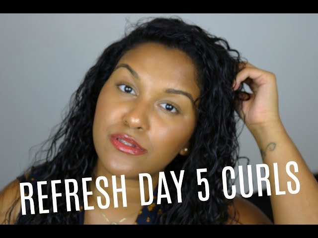 HOW TO REFRESH DAY 5 CURLS WITH CANTU | CURLY HAIR TRANSITION | Natalia Garcia