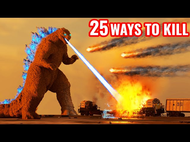 25 Ways to Kill GODZILLA 😱 Teardown