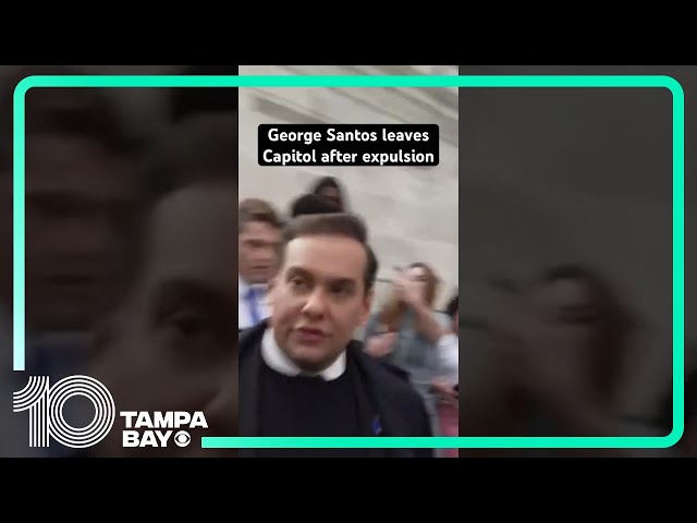 George Santos leaves Capitol after expulsion