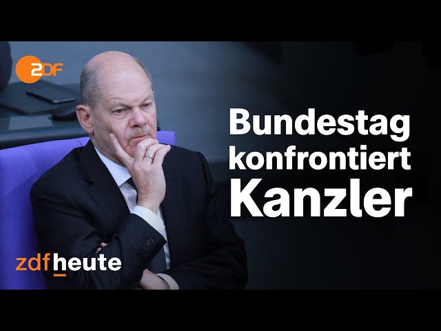 Bundestag: Kanzler Scholz muss sich Fragen der Abgeordneten stellen | ZDFheute live