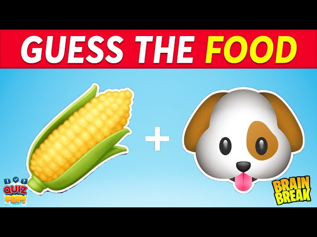 Can You Guess The Food By Emoji?  🍔🍩 | Food Emoji Quiz | Brain Break