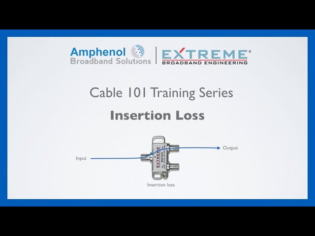 Cable 101: Insertion Loss