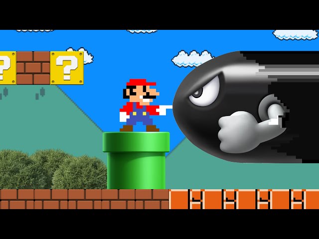 Cat Mario: What if Mario touch turn into Realistic in Super Mario Bros. ?