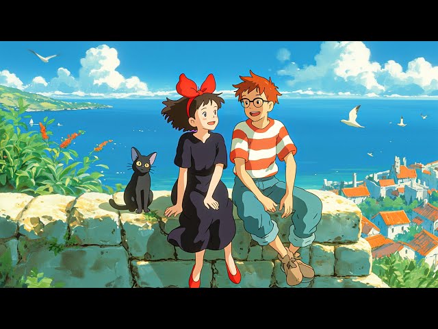 Ghibli Summer 😄 3 hours of Ghibli music to soothe, study, and sleep 🌹 Kiki's Delivery Service