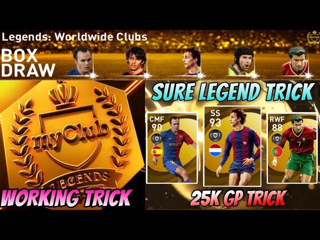 LEGEND Black Ball Trick In LEGENDS Worldwide Clubs Box Draw || Pes 2021 Mobile