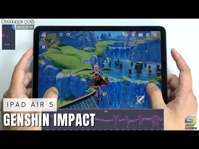 iPad Air 5 test game Genshin Impact Max Graphics | Highest 60FPS