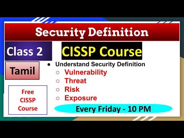 #2 Security Definations | CISSP Training in Tamil | Huzefa #cissp #cybersecurity