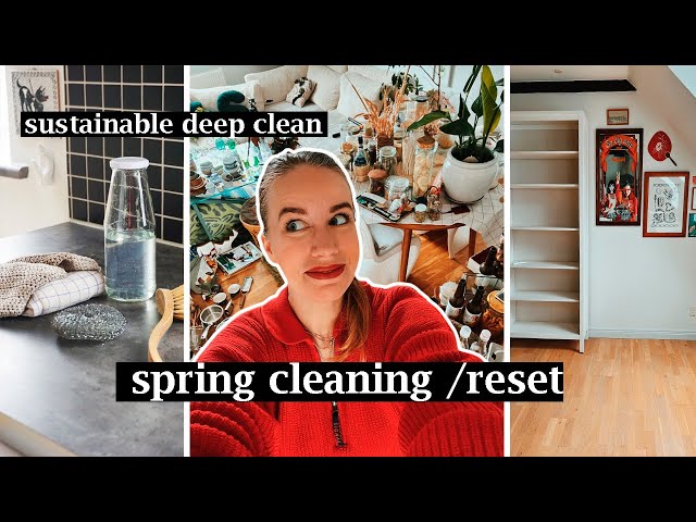 SPRING CLEANING // zero waste kitchen cleaning and reset vlog