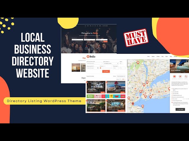 Local Business Directory Pro Website |  Directory, City Guide & Listing Full Featured Theme | Bello