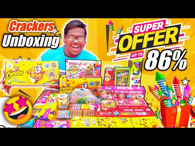 Crackers Unboxing 💥😍 !! ₹3000 Worth Crackers from Sivakasi 🧨 86% Discount Crackers