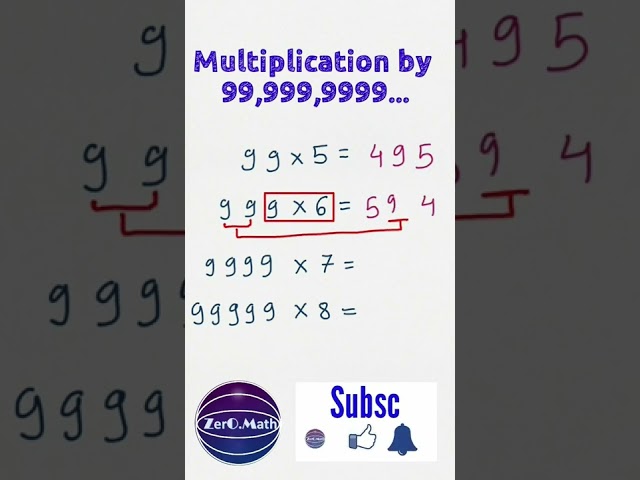 multiplication by zero math #shorts #multiplication #mathematics #mathtrick #math