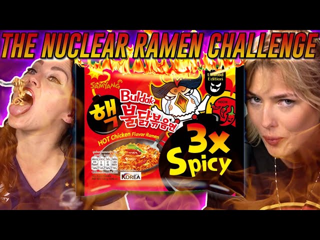 Irish People Try The 3X SPICY Nuclear Fire Ramen Challenge
