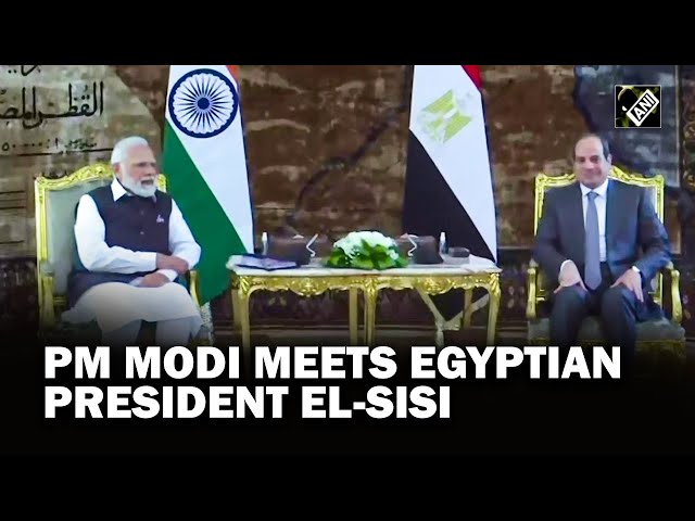 PM Modi meets with Egyptian President Abdel Fattah El-Sisi in Cairo