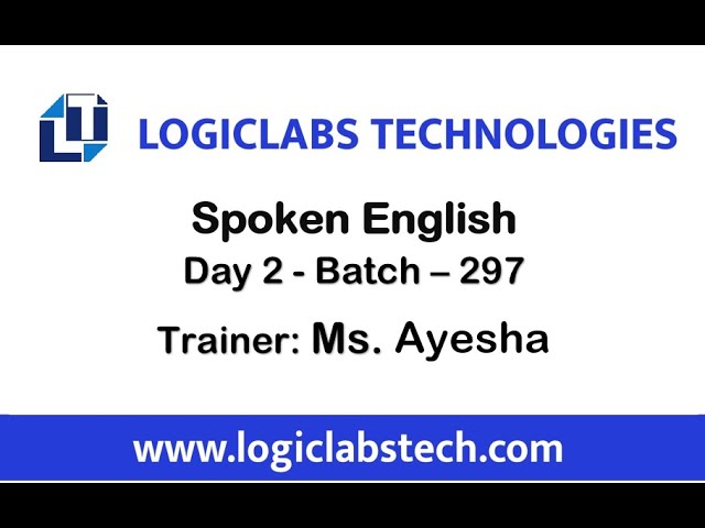 Spoken English Day - 2 Batch 297