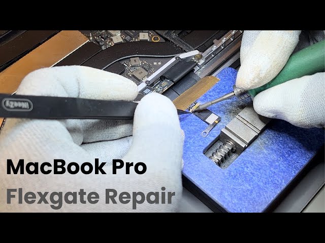 MacBook Pro Flexgate Repair | Screen Goes Blacks When Opened | Only Works At Slight Angles