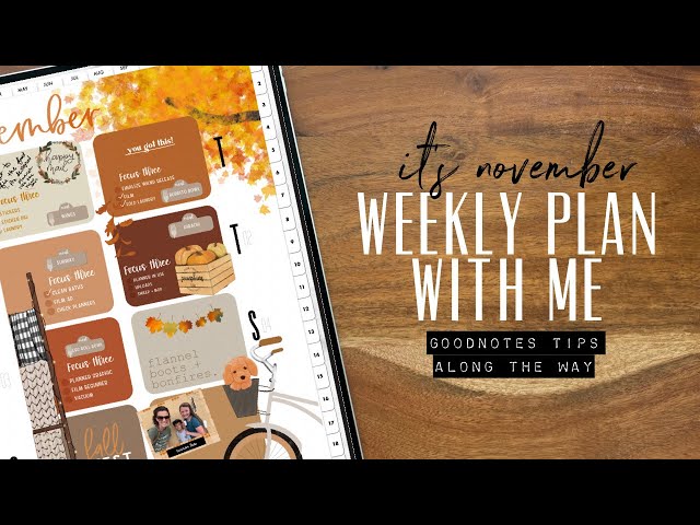 TIPS and TRICKS | Digital Plan with me in goodnotes November 2023 weekly planning