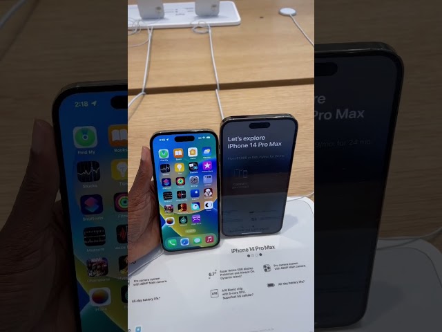 iPhone 14 Pro vs iPhone Pro Max | Side-by-Side | Height Comparison