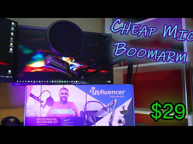 Budget Microphone Boom Arm - Worth It For STREAMING & GAMING?! Influencer Boomarm Kit Review