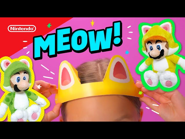 How to Make Paper Cat Ears 😸 | Crafting with Mario & Friends | @playnintendo