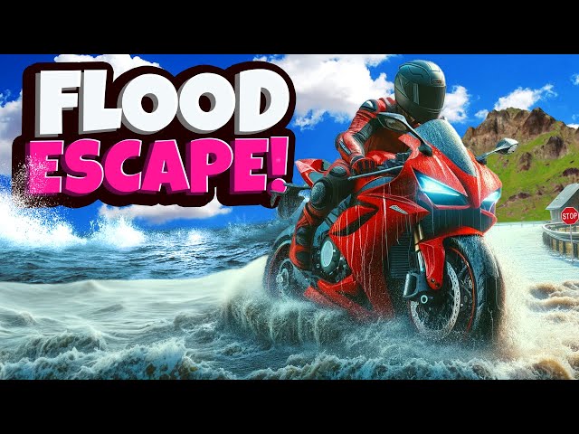 Flood Escape But It's On a MOTORCYCLE in BeamNG Drive Mods!