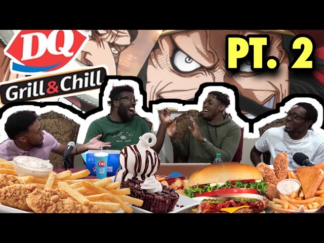 ONE PIECE POWER RANKINGS | ANIME MUKBANG (DAIRY QUEEN) Pt. 2