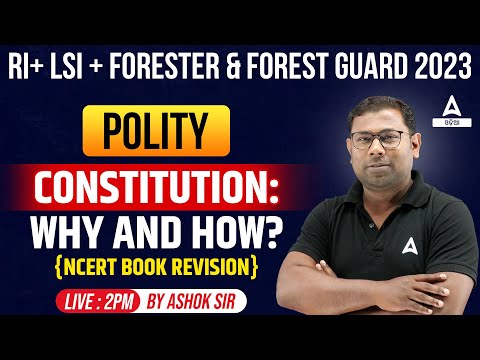 RI ARI AMIN, ICDS, SFS, Livestock Inspector, Forester And Forest Guard 2024 | Polity Classes By Ashok Sir