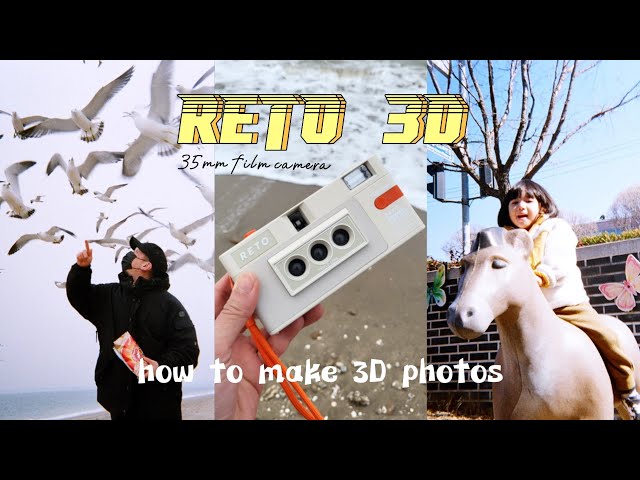 RETO 3D FILM CAMERA with sample photos 📸 demo on how make 3D images, how to load & unload film 레토3D