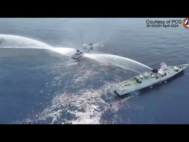 Philippine Coast Guard ship damaged by Chinese vessels