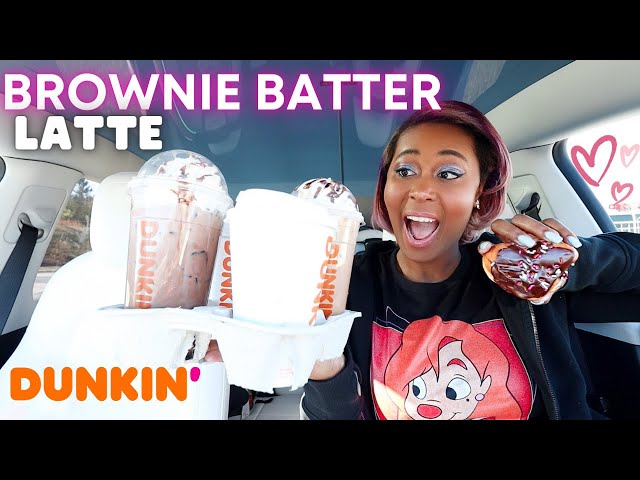 Dunkin Brownie Batter Latte, Cocoa Mocha, and Brownie Batter Donut Taste Test
