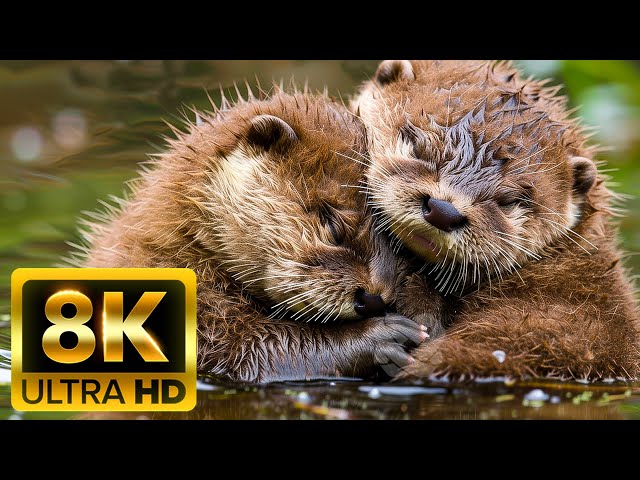 8K VIDEO ULTRA HD - The Magical World Of Cute Young Animals With Relaxing Music (Colorfully Dynamic)