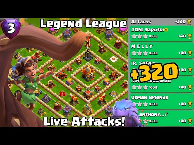 Th16 Legend League Attacks Strategy! +320 May Season Day 3 : Clash Of Clans