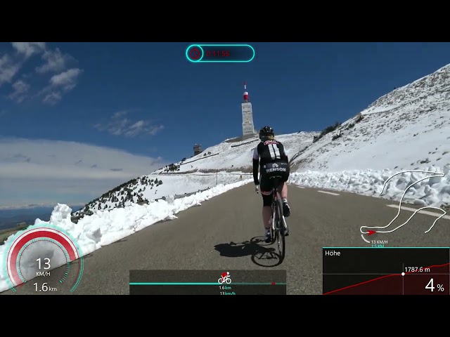 Virtual Indoor Cycling Workout Mont Ventoux Part 6 🚵‍♀️🗻Garmin Ultra HD