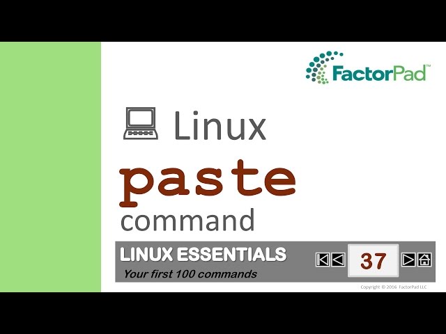 Linux paste command summary with examples