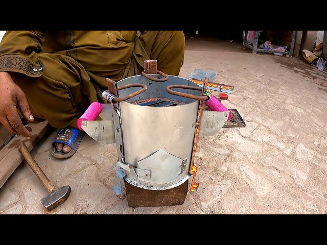 Amazing Talent of Crafting Compact Metal Stove