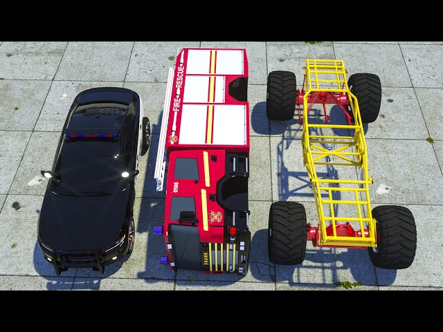 Assembly Fire Truck | Giant Surprize Eggs with Emergency Vehicles | Wheel City Heroes(WCH) Cartoon