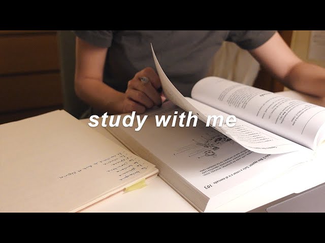 study with me, study asmr with no music for 1 hour