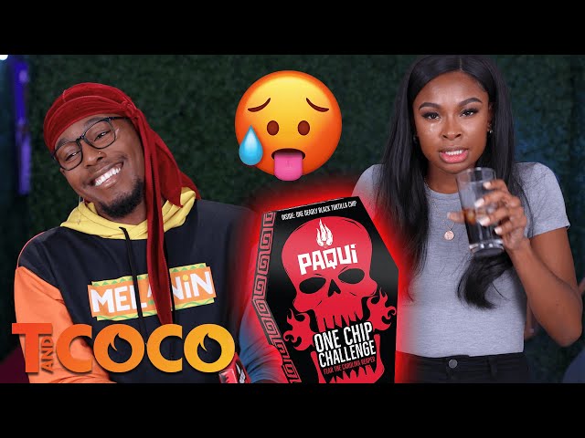 COCO JONES Loses A Bet and Has To Eat THE WORLD'S HOTTEST CHIP! | T and Coco, EP. 8