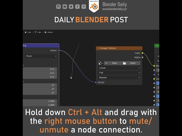 Mute Node Connections in Blender