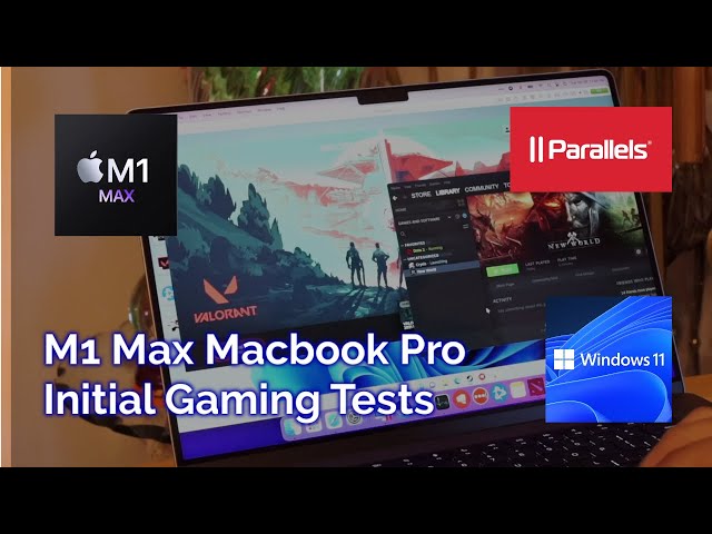 M1 Max 32 Core GPU Macbook Pro 16 -  Gaming Tests: Dota 2 & Windows 11on Parallels 17 Impressions