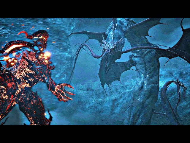 Ifrit vs. Leviathan Fight Scene (Final Fantasy XVI DLC Ending) 4K ULTRA HD Eikons Cinematic
